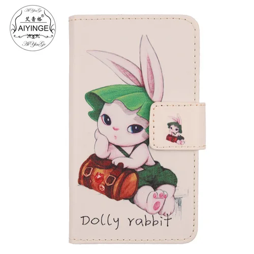 Dolly Rabbit Для Unimax UMX U683CL чехол 5 дюймов Роскошный кожаный флип-бумажник чехол для мобильного телефона чехол для Unimax UMX U683CL Funda - Цвет: Dolly Rabbit