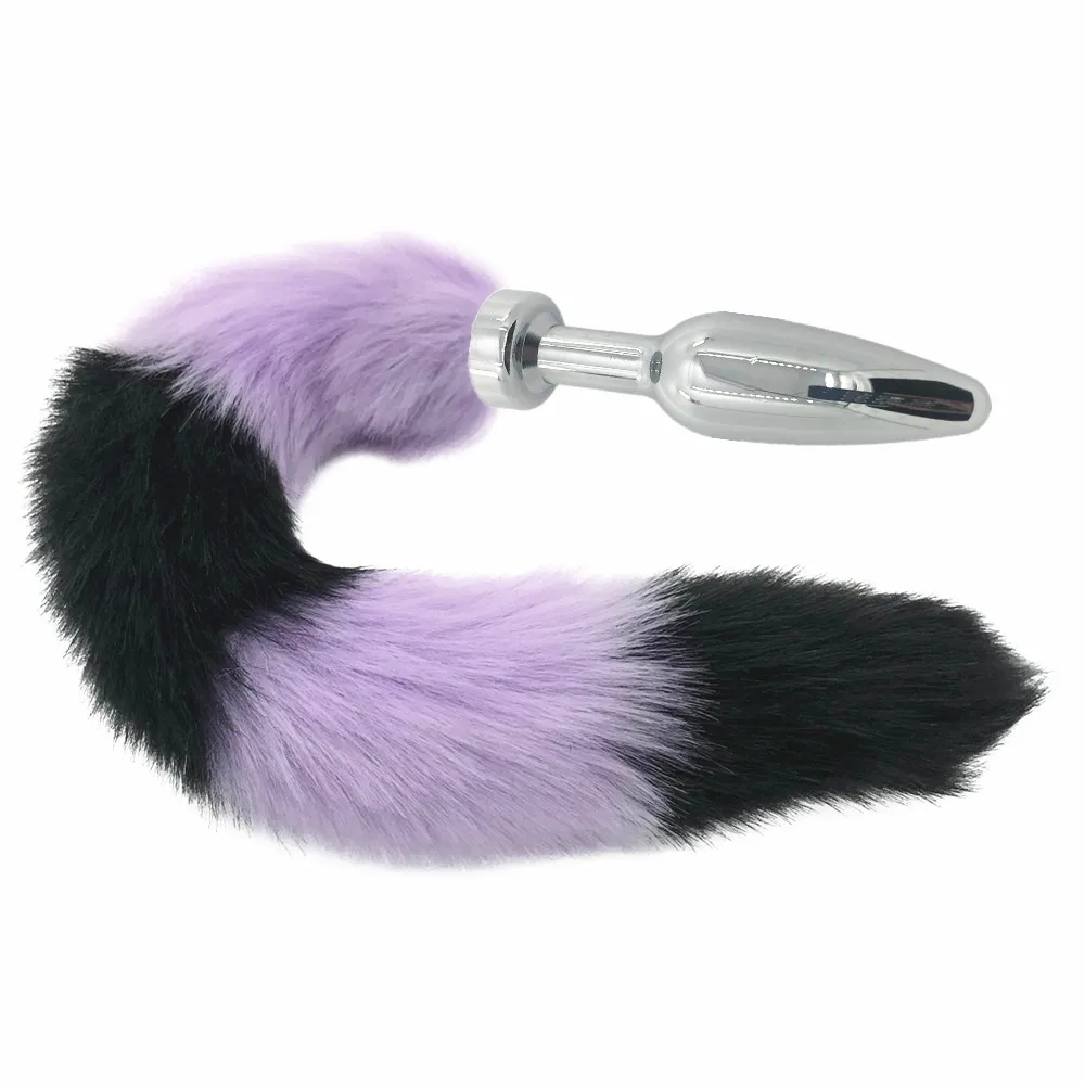 Хвост лисы Фетиш 40 см хвост кролика животного для косплея Анальная пробка