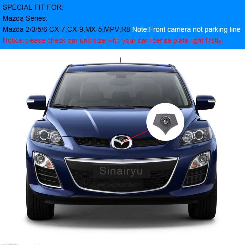 CCD автомобиль передний логотип Камера для Mazda 2 3 5 6 CX-7 CX-9 CX-5 Mazda 8 передняя фара заднего вида резервного копирования Камера Парковочные системы
