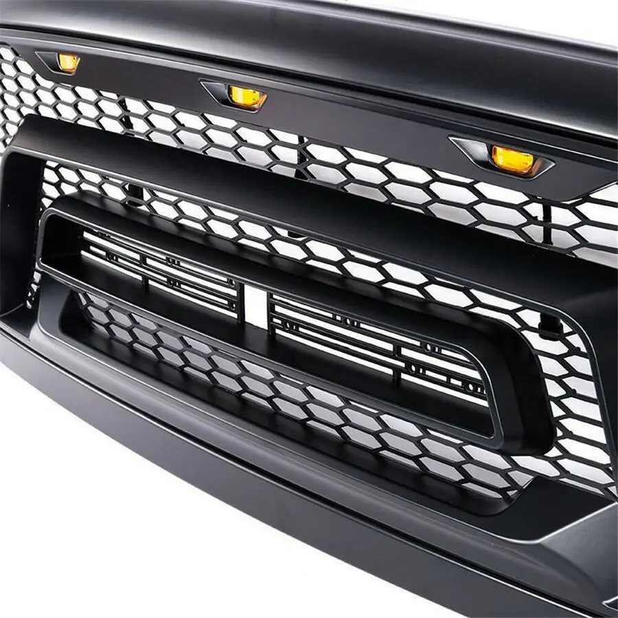 Передняя решетка решетки для Dodge Ram 1500 2013-2018 сетка Rebel стиль ABS сотовый бампер |