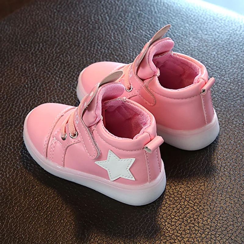 Детская обувь со светодиодной подсветкой спортивная из искусственной кожи для