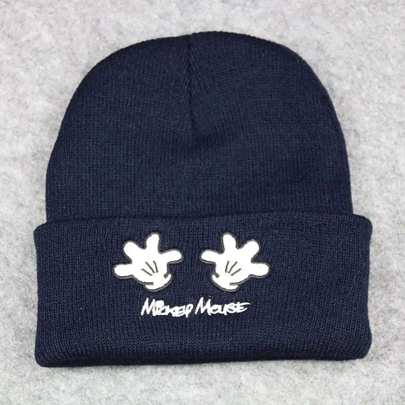 Дисней мультфильм капитан милый ребенок мальчик девочка ребенок зимний теплый вязаный вышивка теплая шляпа - Цвет: B