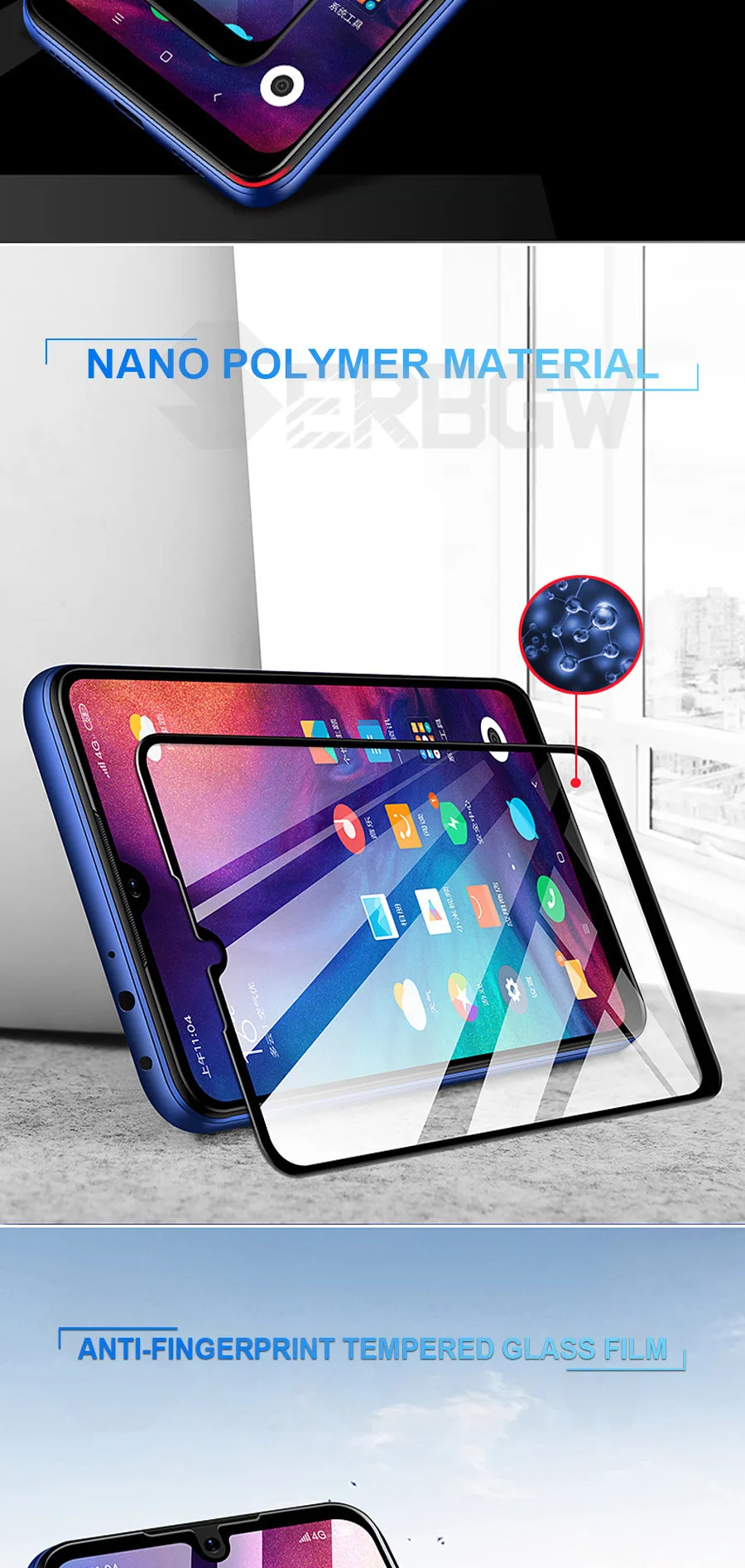 10D полностью клеящееся закаленное стекло для Xiao mi Red mi 7 Note 7 Note7 Защитная пленка для экрана для Xiaomi mi 9 mi 9 SE 9se Toughend glass
