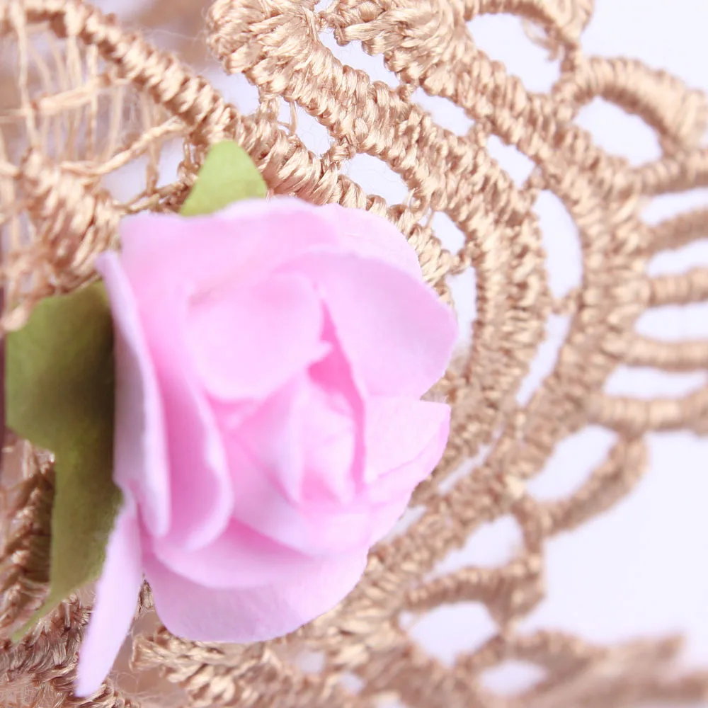 2018 Новая золотая корона с кружевом и розами на ободке для волос для девочек - миниатюрные фотоаксессуары.