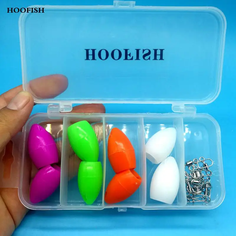 18pcs HOOFISH 18 шт.+ 1 коробка/лот 4 шт. S3. 1 г+ 4 шт. S4. 1 г дальняя литая приманка карп грубая форель пластиковые плавающие Bombarda поплавки - Цвет: 18pcs