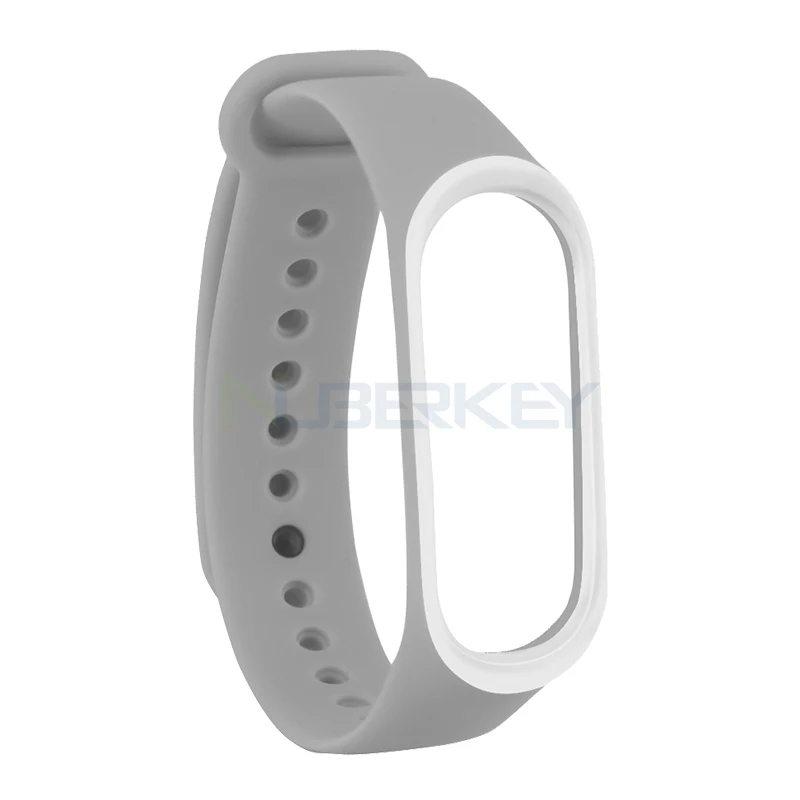 Gray White Браслет для xiaomi mi Band 4 3 спортивный ремешок часы силиконовый ремешок для xiaomi mi band 3 аксессуары браслет mi band 4 ремешок - Цвет: Gray White