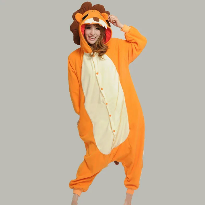 Комбинезон Лев для взрослых и мужчин костюмы косплея флисовые пижамы с