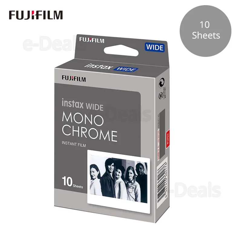 Authentic Fujifilm Instax Wide Instant Monochrome Film 20-100 Sheets Photo Pape for FUJI Instax Wide 210, Instax Wide 300 Camera - Цвет: 1 x Wide Mono Film