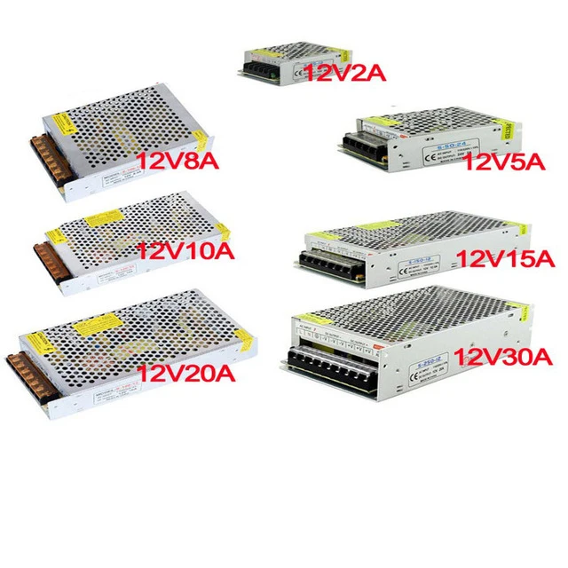 Vusum 12V источник питания AC85-110V 220V к DC5V 12V 24V 2A 5A 10A 20A 30A CCTV/Светодиодная лента адаптер питания