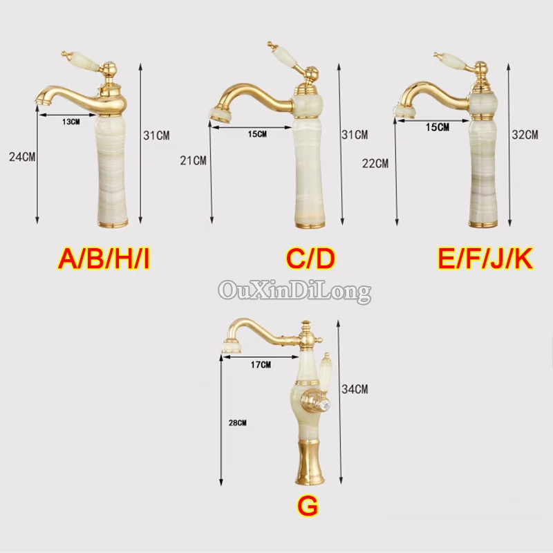 DHL Бесплатная доставка роскошный золотой смеситель для раковины латунный