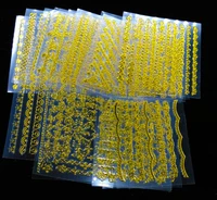 fam1 30 nail stickers adhesive stick gold stamping nail polish strips for finger toe foil nail wrap stickers 30sheetslot
