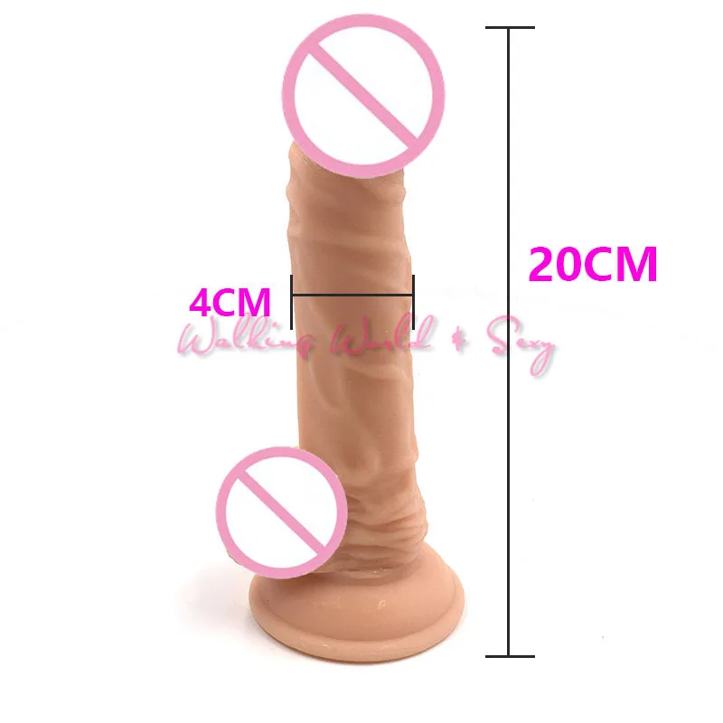 Искусственный гибкий Пенис с сильной присоской 20*4 см|realistic dildo for woman|huge realistic