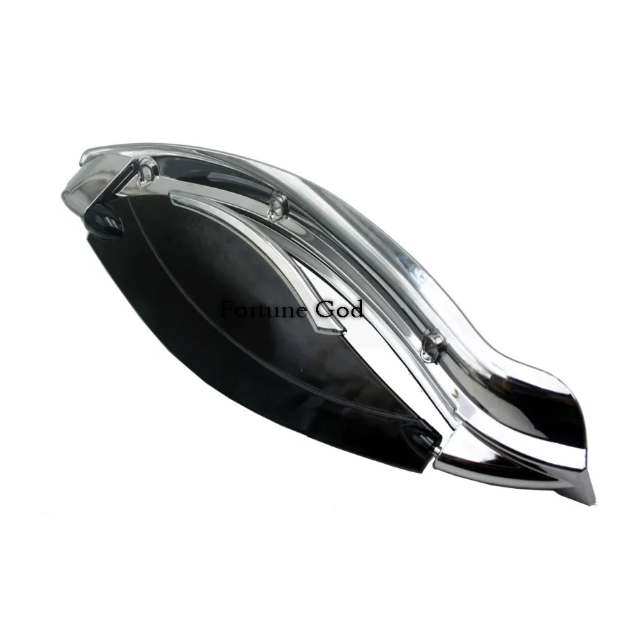 Хромированный с дымчатым тонированным регулируемым обтекателем летучая мышь