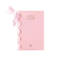 cute notebook beautiful girl blank notepad pu waterproof sketchbook diary student office kawaii stationery