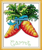 pepperpeatomatobroccoliradishcarrotpumpkineggplant cross stitch kits printed pattern canvas embroidery needlework set