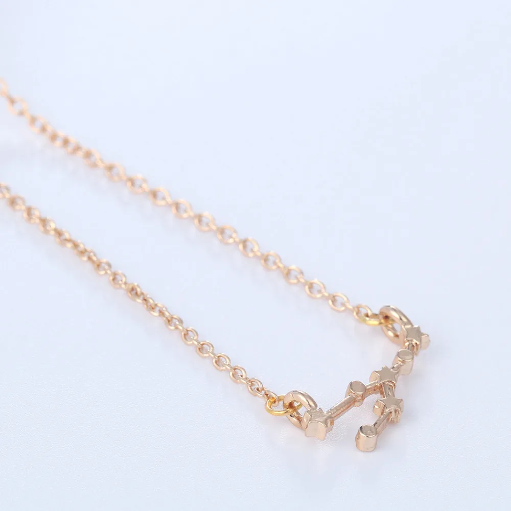 Kinitial золотистый Серебристый кулон &quotТелец&quot Звездная диаграмма ожерелье Знак