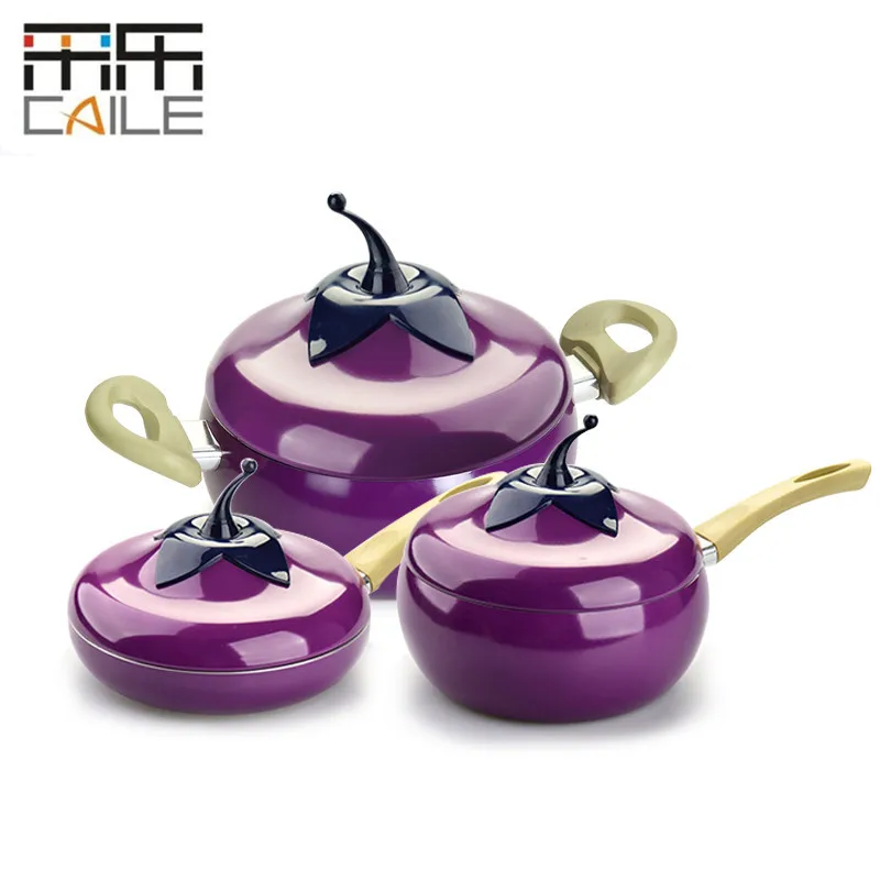 

Aluminum Alloy pot Non-stick cookware Fruit Frying Pan Saucepan Grill Pan Thick bottom Cookware Use for Gas and Induction Cooker