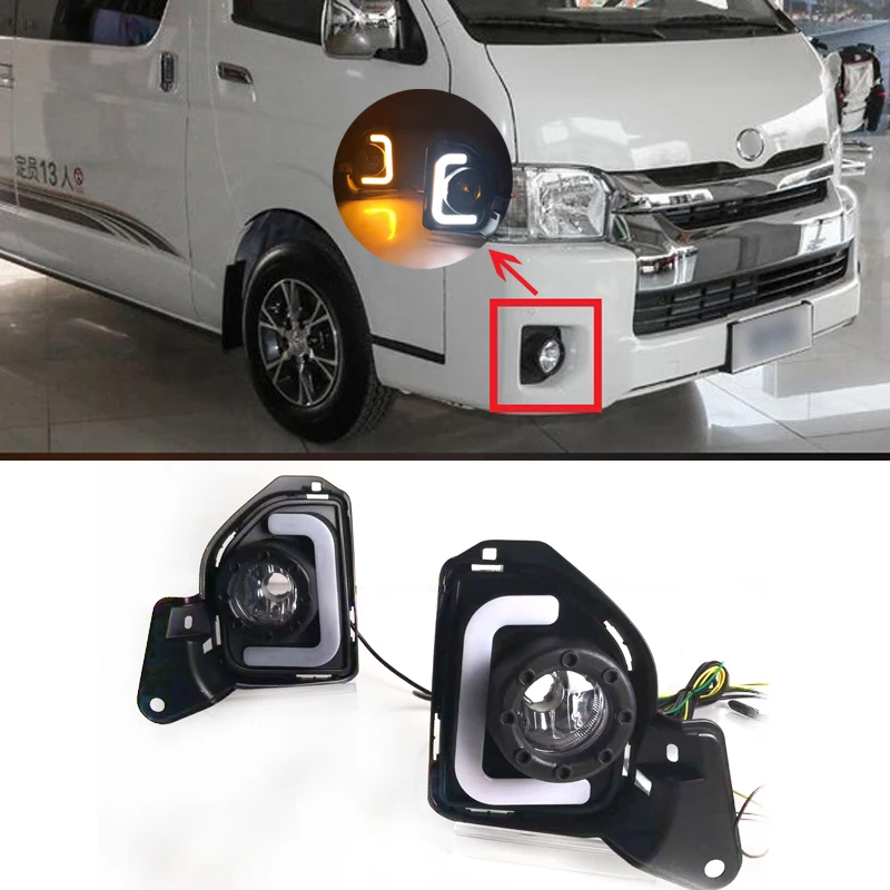 Светодиодный Габаритные огни противотуманные фары подходит для toyota hiace 2014 2018