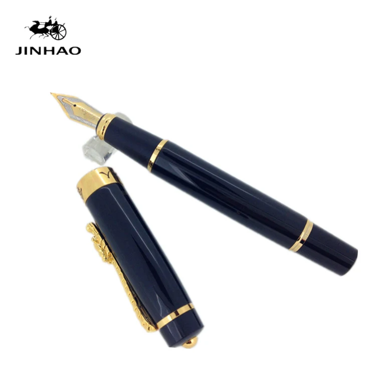Jinhao восточные Дракон авторучка с 0 5 мм перо Роскошные Металлические чернильные