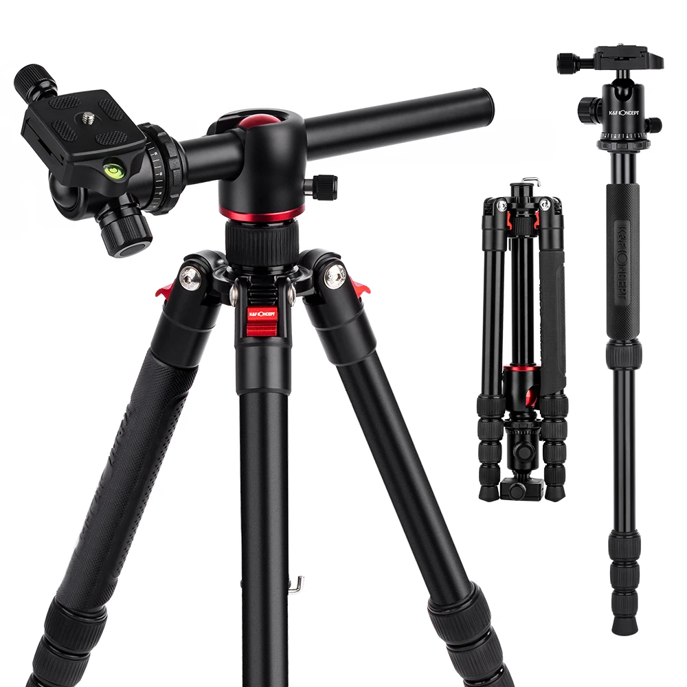 K& F концепция TM2515T DSLR камера штатив 60 дюймов профессиональные магниевые алюминиевые штативы портативный монопод 360 градусов шаровая Головка