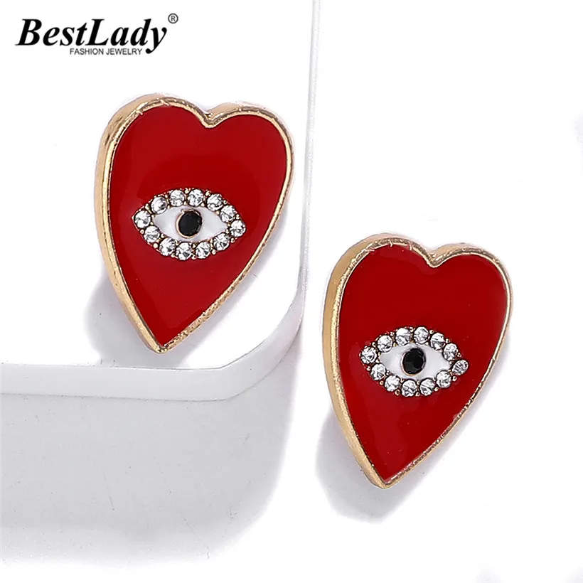 Женские богемные серьги гвоздики Best lady в форме сердца для женщин и девушек