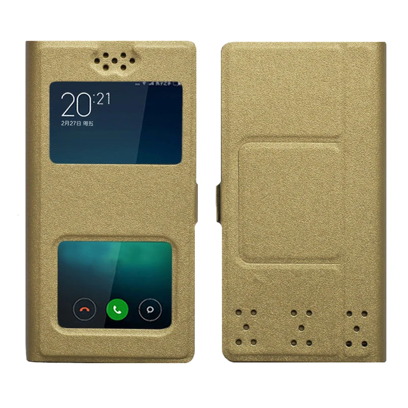 Чехол dower me с двойным окошком Универсальный флип-чехол для OUKITEL C16 PRO Phone из