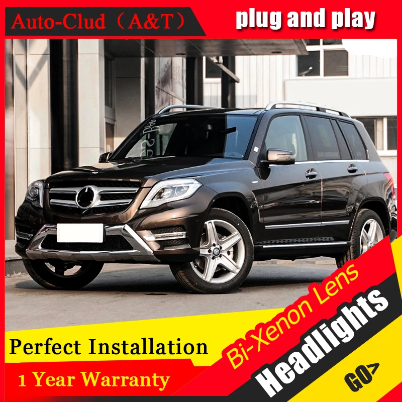 

Car Styling For GLK led headlights 2012-2015 For GLK head lamp Angel eye led DRL front light Bi-Xenon Lens xenon HID KIT