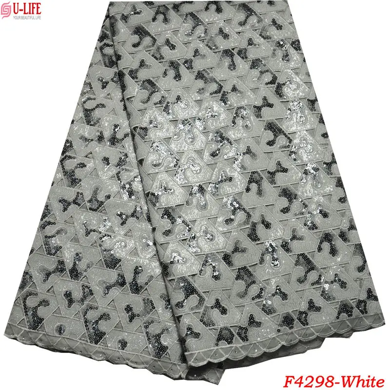 Color Sequins High Quality Net Lace Fabric Embroidery Handcut African organza lace in switzerland fabric for Party Dress F4-298 | Дом и сад