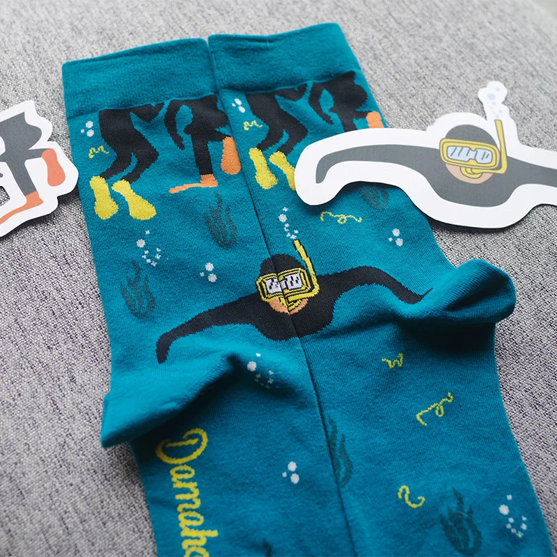 2018 новые модные мужские и женские носки из японского хлопка с красочным