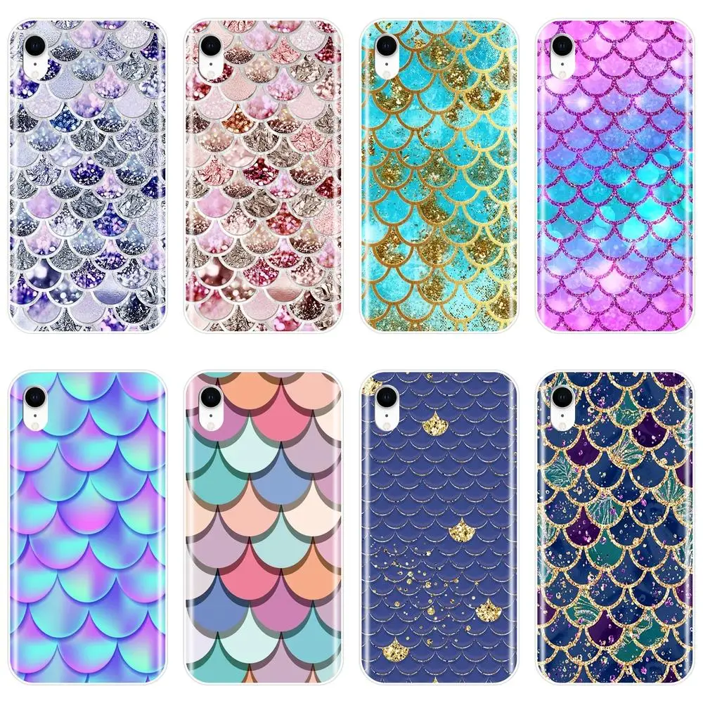 Phone Case For Apple iPhone 6 S 6S 7 8 X XR XS Max Fish Scale Luxury Silicone Soft Back Cover Plus | Мобильные телефоны и
