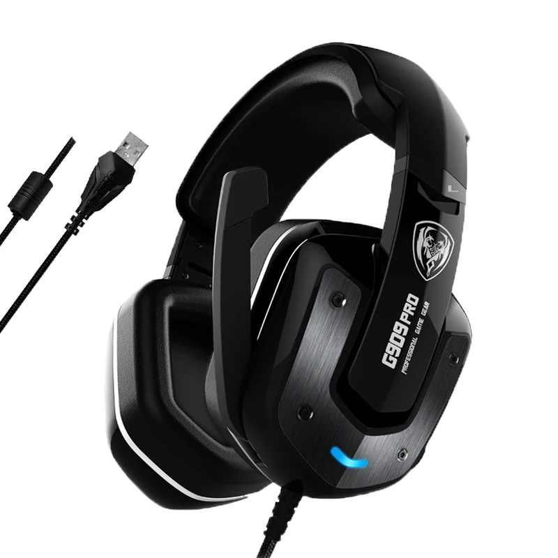 SOMIC G909PRO, вибрация, USB светодиодный, игровая гарнитура, Noice, шумоподавление, наушники, стерео гарнитура, геймер, 7,1, наушники с объемным звуком