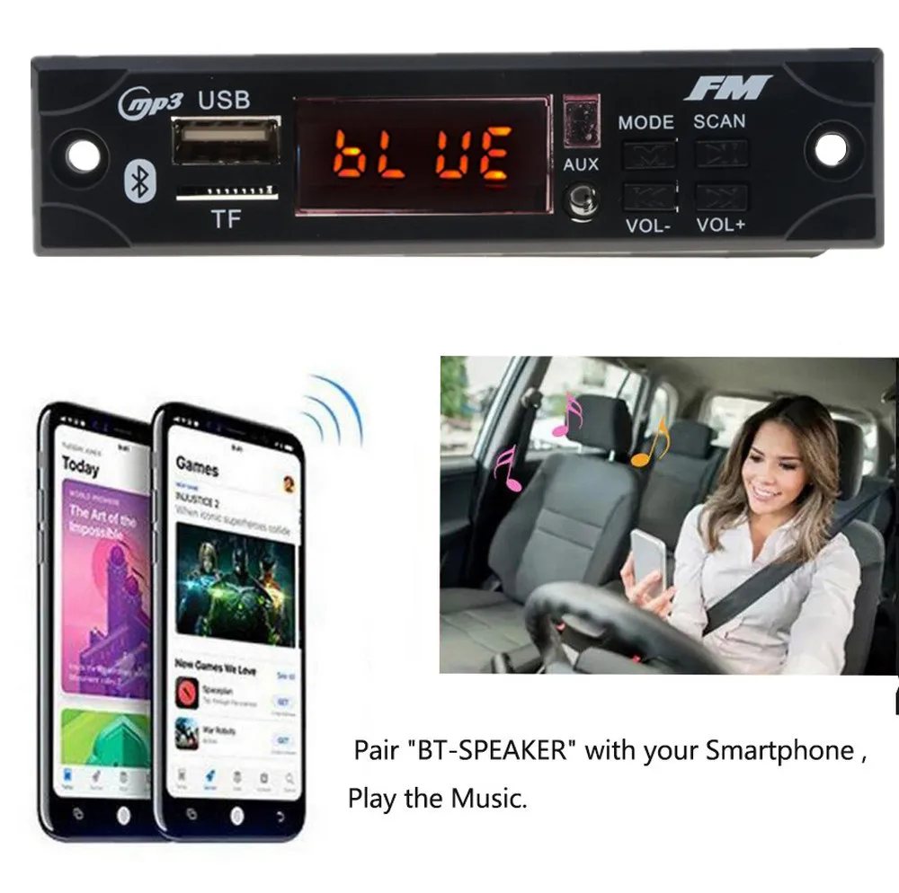 USB TF карта с поддержкой проектора FM приемник MP3 музыкальный плеер для мобильных