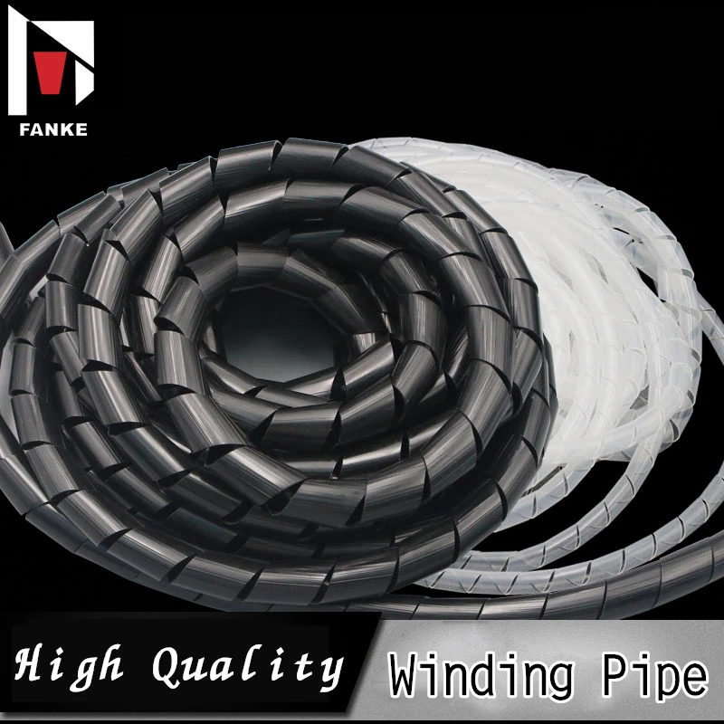 Огнестойкие белые Спиральные Полосы диаметр 12 мм около 8 м оболочка кабеля втулки