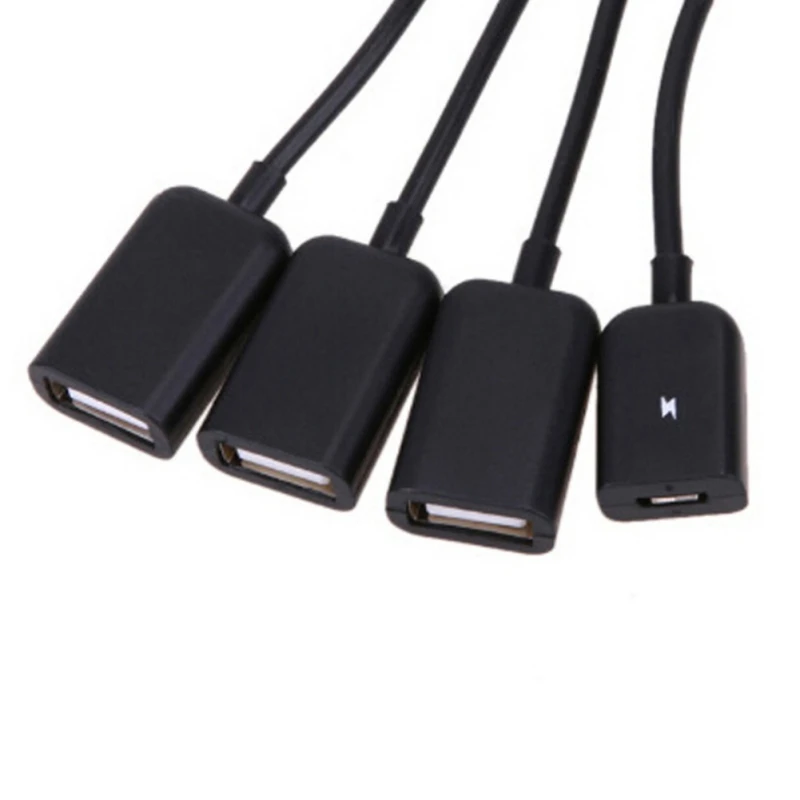 4-в-1 Type-C к Micro USB OTG концентратор с источником питания Type C Многофункциональный