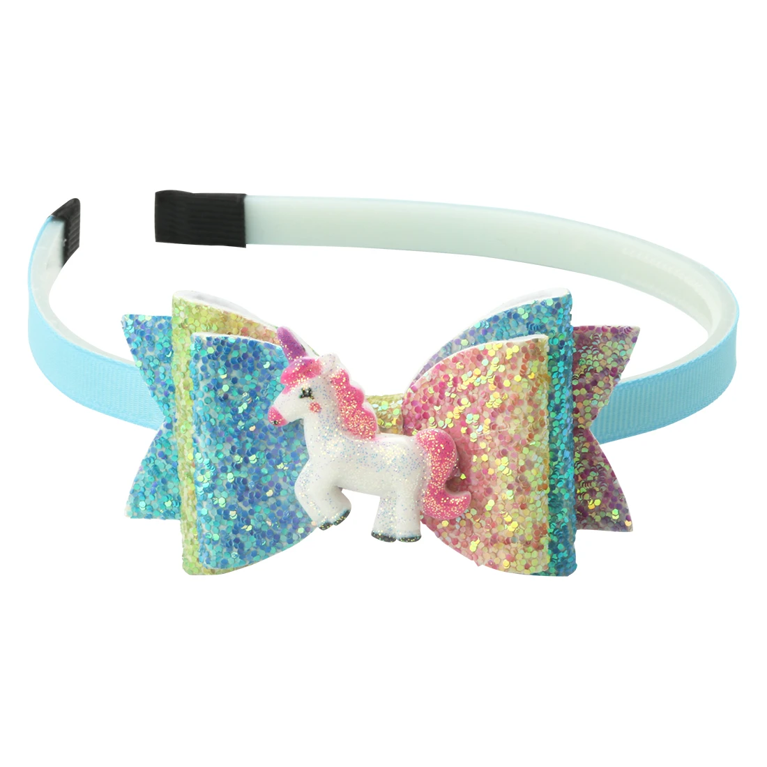 hairband3 XIMA 1 шт. 3 дюйма Единорог праздничные ободки Детская блестящая Радуга банты, заколки для волос для девочек Детская повязка для волос аксессуары для волос - Цвет: hairband3