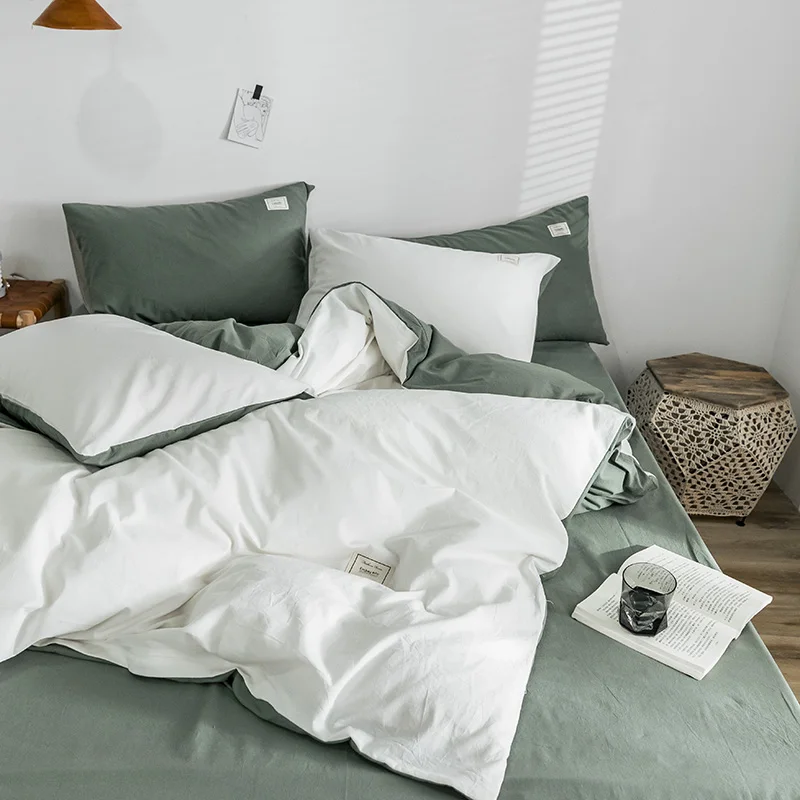 3 4 шт. постельный пододеяльник в скандинавском стиле простыня наволочка зеленый