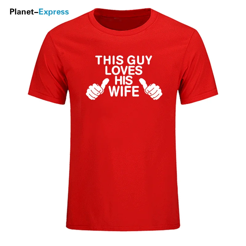 Мужская футболка с принтом Guy Loves хлопковая коротким рукавом и круглым вырезом