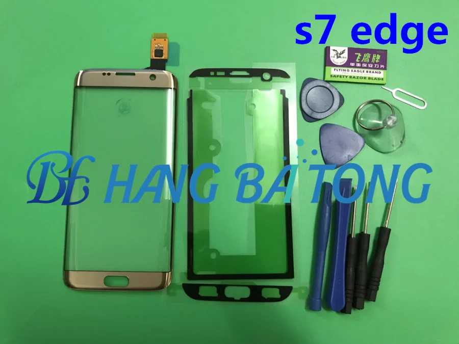 ЖК дисплей для Samsung s7 edge G935F G935A внешняя сенсорная панель стекло замены переднего