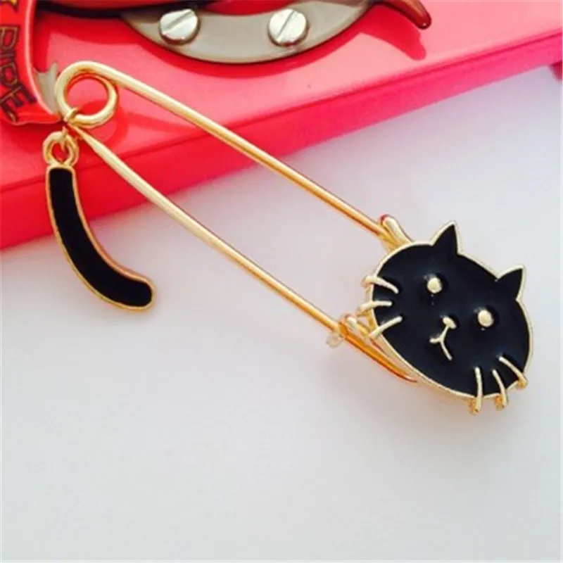 Бесплатная доставка новая популярная брошь на булавке эмалированная черно белая