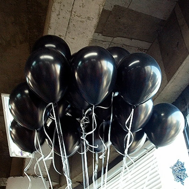 Black Balloons 10pcs/lot 10inch 1.5g Latex Helium Balloon Inflatable Wedding Decorations Air Balls Happy Birthday Party | Дом и сад
