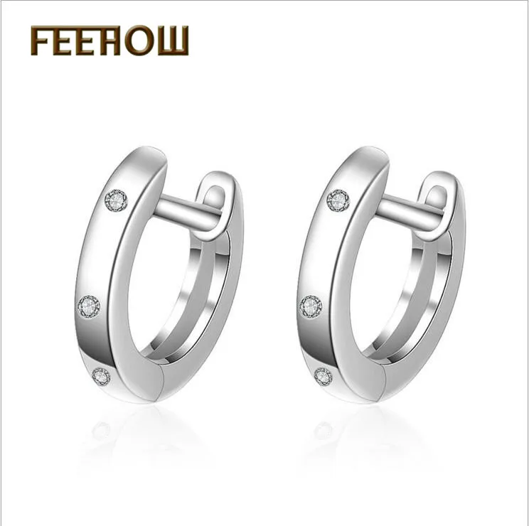 FEEHOW изысканные снежинки круглые простые милые серьги для пары Женские День