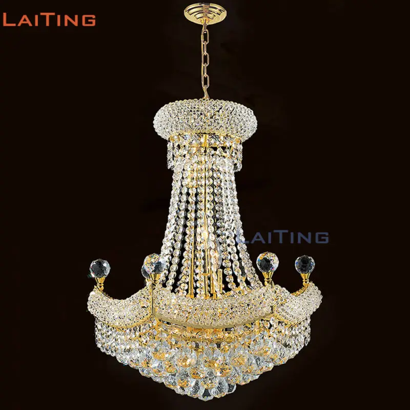 LAITING D24 &quotХрустальная люстра в форме короны Золотая Мода хромированные