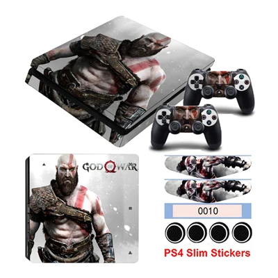 PS4 тонкая наклейка Горячая игра God Of War наклейка s для Playstation 4 тонкая консоль и контроллер виниловые наклейки для кожи защита от пыли - Цвет: YSP4S-0881