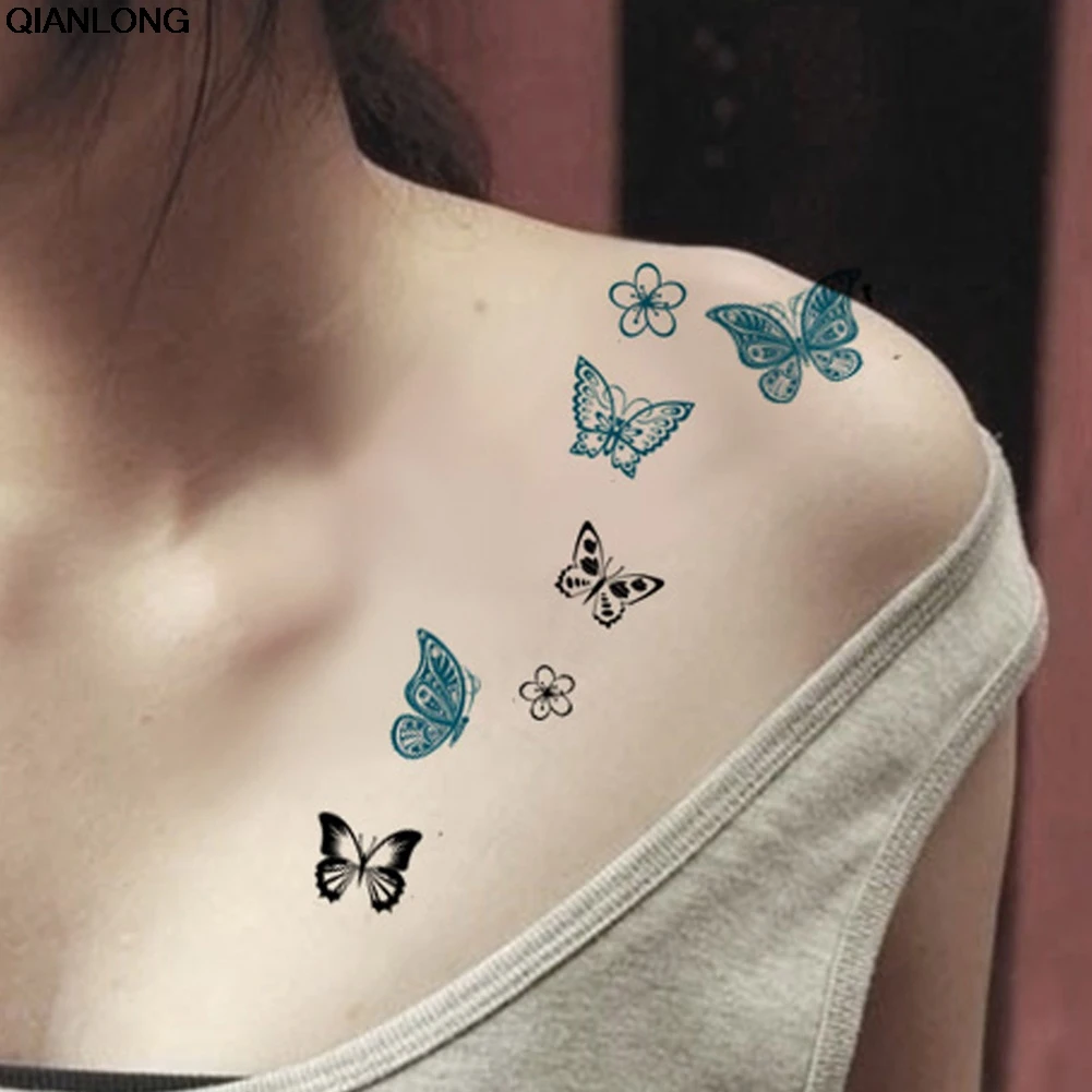 

Summer Style Body Art Temporary Tattoo Sticker Lovely Butterfly Shaped Waterproof Flash Paper