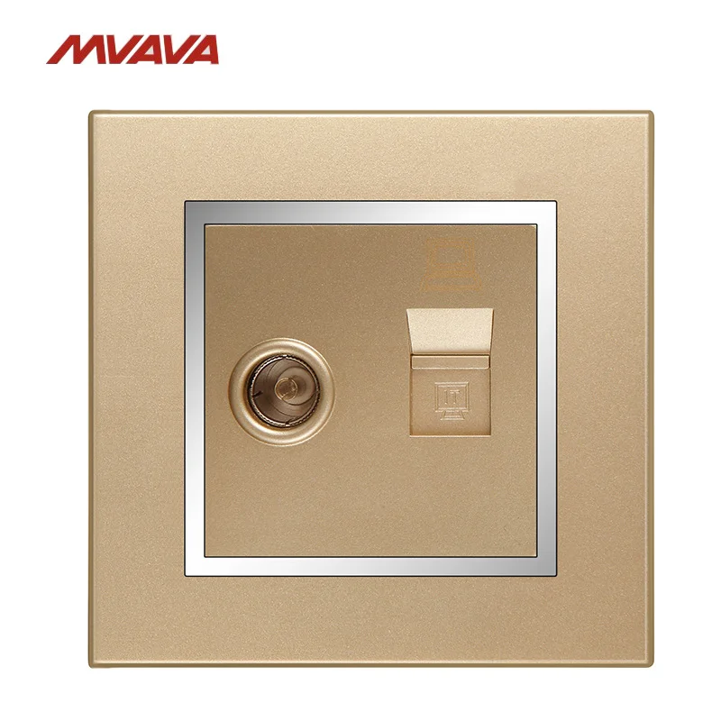 MVAVA ТВ/телевидение антенна + сеть Интернет LAN RJ45 PC/Компьютерная настенная розетка