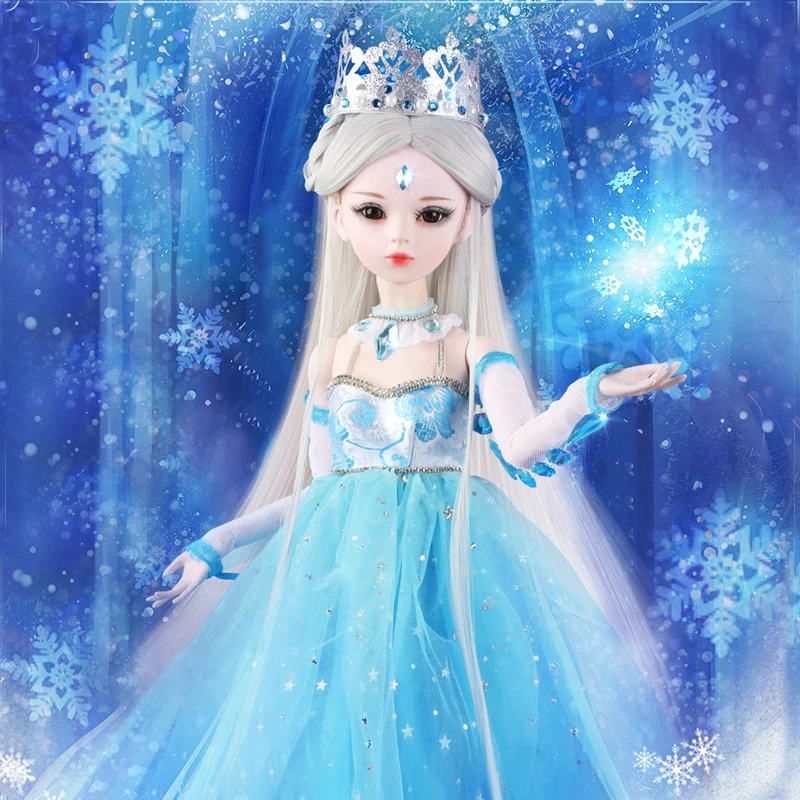 60 см кукла Снежная королева 1/3 Bjd 23 шарнирное свадебное платье ручной работы куклы