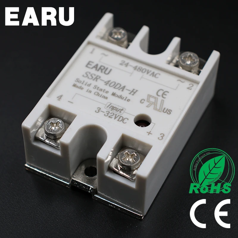 

Solid State Relay SSR-40DA-H 40A SSR 40DA-H 3-32V DC TO 90-480V AC solid state Resistance Regulator