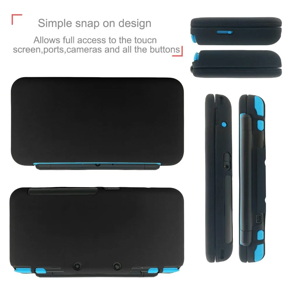 Jeebel NAND 2DS XL LL чехол игровой автомат силиконовый Полный Чехол резиновый корпус мягкий кожаный чехол ручка чехол