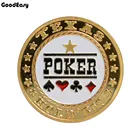 чипсы Металлическая карточка для покера, защита для монет с пластиковым покрытием, Техасский Холдем, для покерных монет, Кнопка Дилера покера