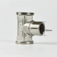 dn15 12 bsp female male female tee 201 stainless steel pipe fitting connector coupling adapter